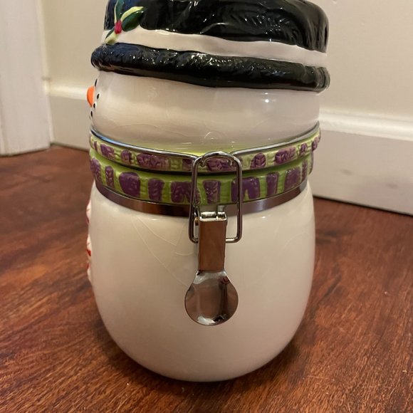 SWISS MISS Hot Cocoa Ceramic Snowman Christmas Canister - Picture 6 of 9